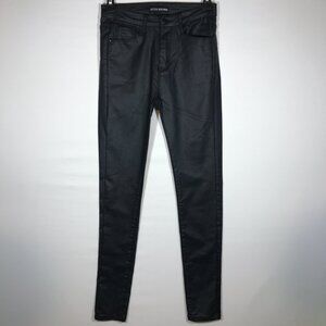 Estee Brown Women's Small/36 Black Faux Leather Skinny Pants